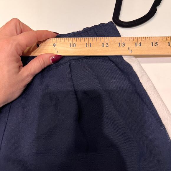 Zara Basic Navy Blue Pleated Jogging Pants with Tuxedo Stripe Size XS - Picture 7 of 10